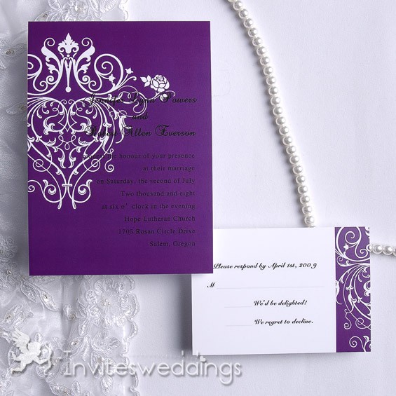 
Damask Wedding Invitation