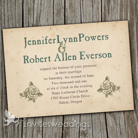 Rustic Wedding Invitation