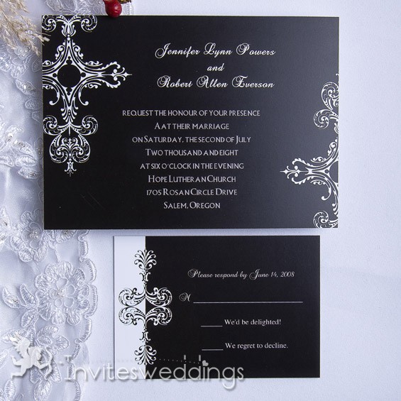 
Damask Wedding Invitation