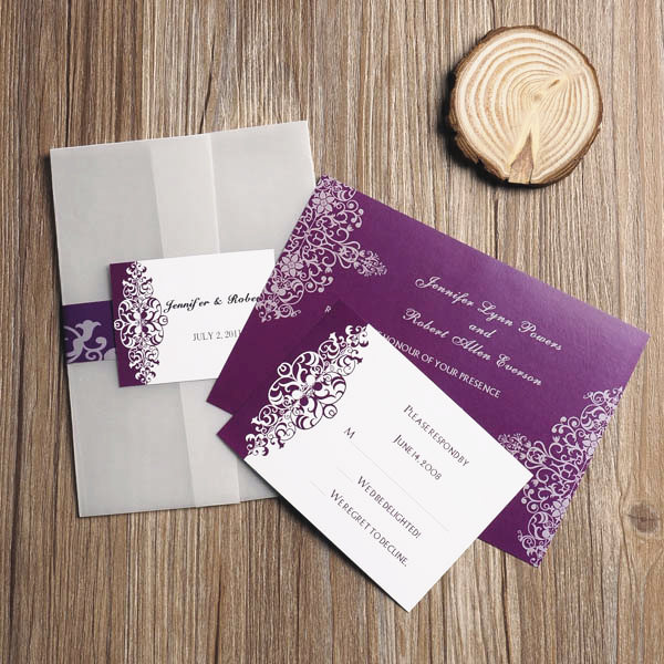 
Damask Wedding Invitation