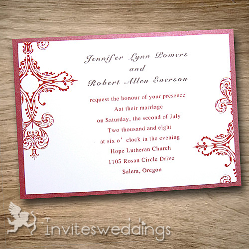 
Damask Wedding Invitation